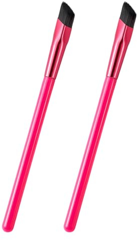 Lot de 2 pinceaux à sourcils inclinés avec fibres synthétiques multi-usage pour une application précise et un mélange facile des pinceaux de maquillage hypoallergéniques