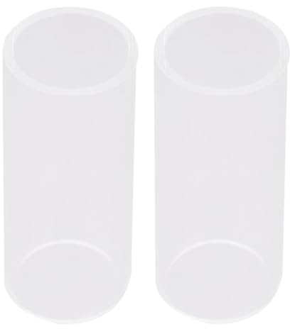 LIOOBO Glass Guitar Slides Bottleneck Sturdy Glass Material Size 5.1x2.2x2.2cm 2pcs Sustain with Accentuated Middle Harmonics for Guitar Players