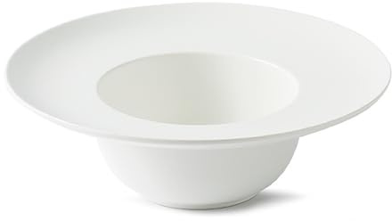 Set di 4 ciotole per zuppa in ceramica, con bordo largo, piatti gourmet con bordo profondo per servire zuppe
