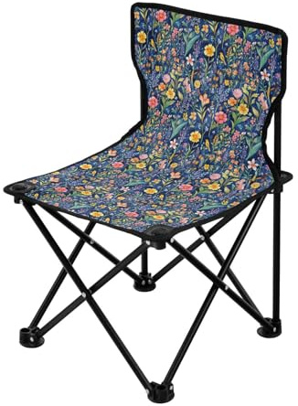 FRODOTGV blommor ros lilja av dalen daglilja blå hopfällbara campingstolar för vuxna ultralätta hopfällbara stolar inkluderar bärväska utomhusstol för camping camping camping