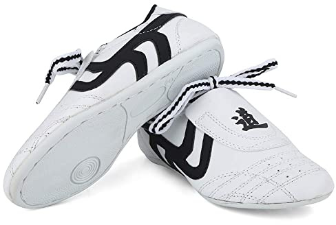 VGEBY TaiChi Kong Fu skor, Taekwondo boxning karate träningsskor för män kvinnor Vitt 38
