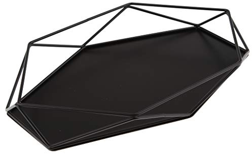 Fenteer Servierplatte Eisen Servierteller Serviertablett Dekoteller für Obst Gebäck Snacks Schmuck - Schwarz