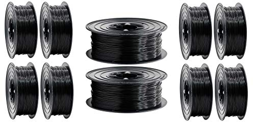 PLA Filament 1,75mm 3D Drucker oder Stift 10 er Set 10x 1Kg schwarz