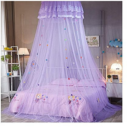 Uteruik Zanzariera a baldacchino per letto da appendere in pizzo per bambini, protezione contro gli insetti per la famiglia (#B)