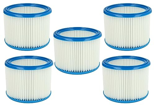 vhbw Filterset 5x Faltenfilter Ersatz für Bosch 2607432024 für Nass- und Trockensauger - Filter, Patronenfilter