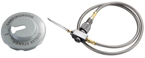Campingmoon Camping Gas Canister Adapter Extend Hose for EN417 Lindal Valve Screw-on Type Canister and Device Z21-70