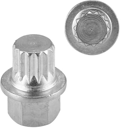 X AUTOHAUX Llave De Extracción De Tuerca Antirrobo Para VW 1Pc | Para Audi, Color Plateado, Dimensión 23x30mm, Diámetro Exterior 14.5mm, Par De Torsión 120Nm
