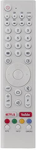 Nouveau Télécommande de Remplacement pour CHIQ TV Remote Controller - Blanche