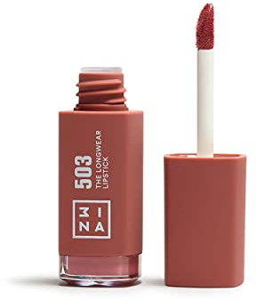 3INA MAKEUP - The Longwear Lipstick 503 - Nackt Lippenstift - Matte Lippenstift mit Hyaluronsäure - Langanhaltender Hochpigmentiert Flüssig-Lippenstift - Vegan - Cruelty Free