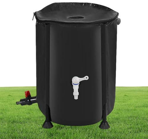 Barilotto per acqua piovana, 200 l, serbatoio 'acqua piovana impermeabile, kit serbatoio per pioggia pieghevole, kit di serbatoio di raccolta del barile facilmente installabile, barile di acqua