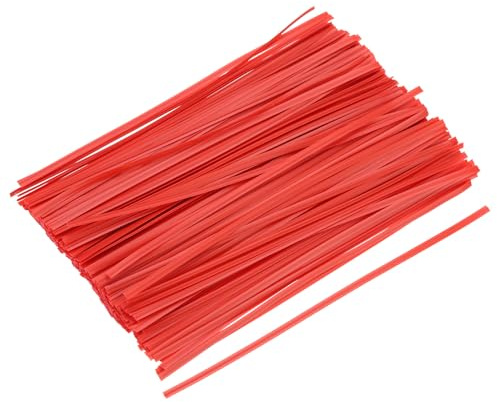 QUARKZMAN Paquet de 300 Attaches Torsadées 4.7 120mm Attaches Pain Rouge