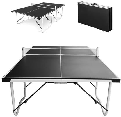 Table de ping-Pong, Table de ping-Pong Portable pour extérieur et intérieur, Table de ping-Pong compacte et Pliable à 4 Pieds de 9 Pieds, Table de ping-Pong Professionnelle Pleine Grandeur,
