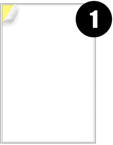 A4 Address Labels 1 Per Sheet, 25 Sheets 25 Labels, Self Adhesive Mailing Printer Shipping Label Compatible for Inkjet and Laser Printers, Printable Sticky Sheet Sticker [JAM Free]
