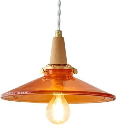 YKCITSQTR E14 Light Source Single Head Chandelier, Modern Industrial Style Pendant Light with Personalized Glass Shade for Living Room, Bedroom, and Balcony