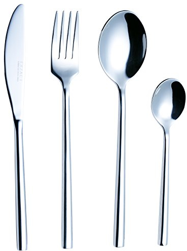Exzact Cutlery Set Forged Stainless Steel 24pcs - 6 x Forks, 6 x Table Knives, 6 x Table Spoons, 6 x Teaspoons Flatware/Silverware/Home - Service for 6