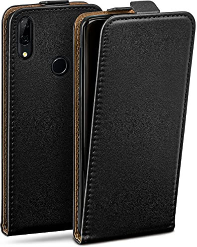 MoEx Housse à clapet à Fermeture aimantée Compatible avec Huawei P Smart Z | Simili Cuir, Noir