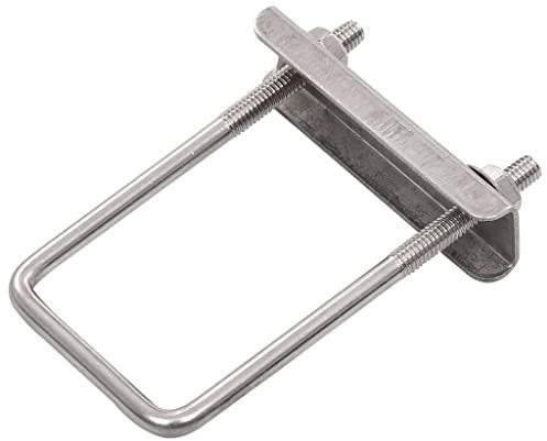 vidaXL Conector en U para Postes de Valla 25 Sets Hogar Bricolaje Ferretería Cercado Cancela Valla Reja Barrera Puerta Pórtico Compuerta 60x40 mm