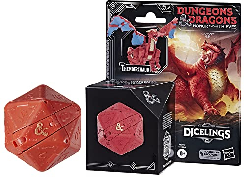 Dungeons & Dragons Hasbro L'onore dei ladri, D&D Dicelings, Drago Rosso Themberchaud, mostro, dado trasformabile, action figure