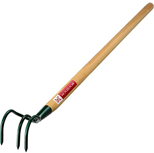 Coltivatore KADAX, sarchiatore a 3 rebbi, zappa per erbacce, piccolo artiglio per fiori con manico, accessori da giardino in metallo, zappa da giardino per allentare il terreno