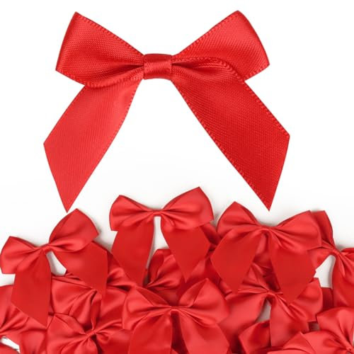 48 Stück Weihnachten Schleifen Zierschleifen Weihnachtsbaum Bögen Weihnachtsdeko Weihnachtsschleifen Weihnachtsbogen Geschenkschleife für Weihnachtsbaum Weihnachtskranz Dekorationen Geschenke