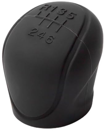 Juttzzei 6 vitesses Couvercle de Pommeau de Levier de Vitesse de Voiture en Silicone, Universel Housse Pommeau de Vitesse, Anti Dérapant Capuchon Pommeau de Vitesse Adapté à La Plupart des Capots-Noir