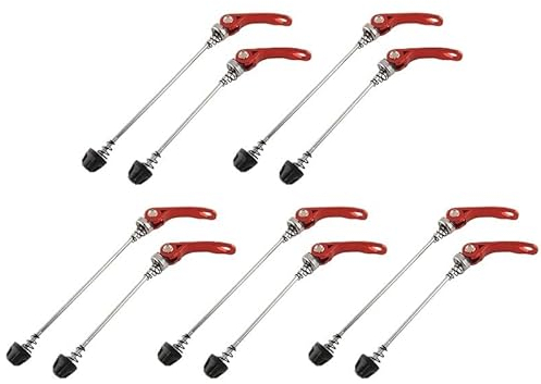 Schnellspanner 1-5 Paar Aluminiumlegierung Fahrrad Frontspieß Radnabenspieße Schnellspanner Rennrad MTB Fahrrad vorne und hinten Spieß Bolzen Hebelachse Schnellspanner Fahrrad ( Color : Red 5Pair )