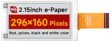 TUOPUONE 5,5 cm E-Paper Raw Display (G) E-Ink Display 296x160 Rot/Gelb/Schwarz/Weiß SPI Interface