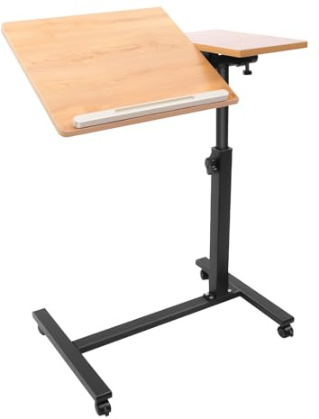 SABUIDDS Justerbart laptop-skrivbord, golv bokstativ med stabilt golvstativ, bokhållare lämplig som läsning, recepthållare, notställ bord och ståbord för recept, surfplatta eller bärbar dator