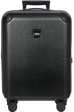 Bric's Amalfi Spinner Luggage Lightweight Expandable Suitcase, Black, 21 Inches Spinner, Amalfi 21spinner Trunk 909 Black/Black
