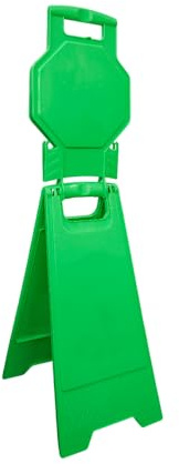 Cartello di avvertimento da pavimento vuoto | 100 cm verde Attenzione Warning Board | Cartello di sicurezza personalizzabile su entrambi i lati | Segnale di sicurezza pieghevole indipendente per uso