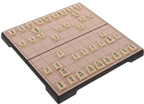 Veemoon Juego de Mesa Tradicional Japonés Shogi Plegable con Tablero Magnético de Madera, Piezas Magnéticas Seguras para Viajes y Entretenimiento Familiar, Juego de Mesa de Viaje