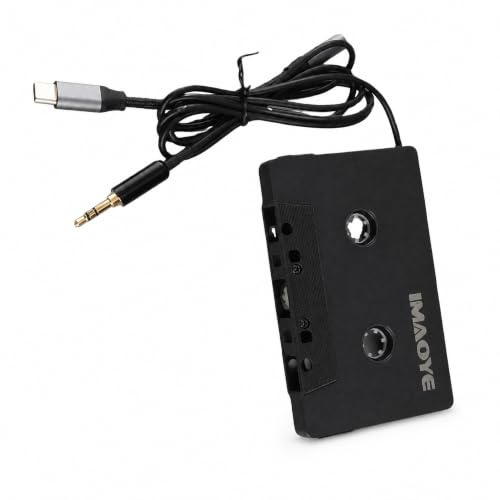 Vvikizy Adaptateur Cassette fréquence du Son vers AUX, Convertisseur Universel pour Cassettes Stéréo avec Câble Auxiliaire USB c 3,5 Mm, pour Smartphones, Lecteurs MP3 et autoradios.
