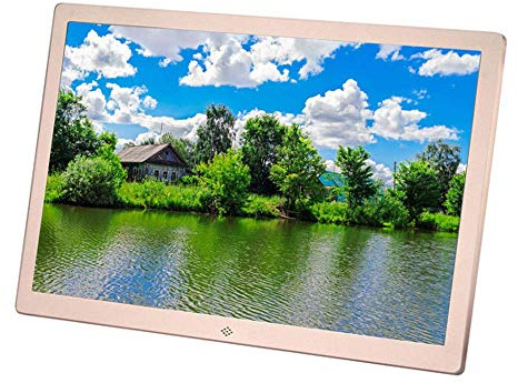 17-Tums Digital Fotoram - Hdmi Hd-Reklamspelare, 1400X900 Upplösning, 16:9 Full Hd Ips-Skärm, 1080P Video, Silver(Guld-17)