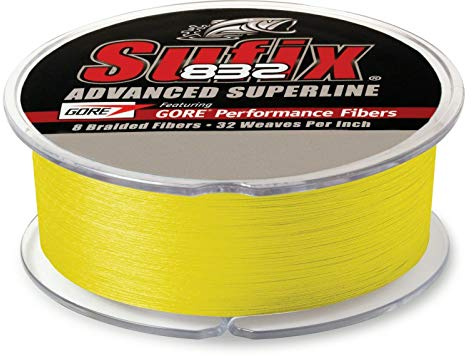 Sufix 832 Braid 15 lb Hi-Vis Yellow - 600 Yds