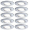 Paulmann 99923 Einbauleuchte LED Calla rund 10x6W Chrom matt schwenkbar