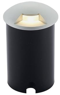 Lucande Recessed Floor Light 'Milara' - Silver, Outdoor, 8 cm x 12 cm