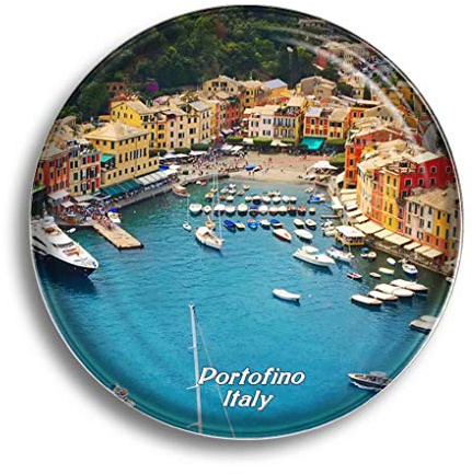 Magnete da frigorifero Portofino Liguria Italia Calamite in vetro per frigorifero souvenir carino cristallo magnete decorazione per lavagna bianca ufficio casa regalo