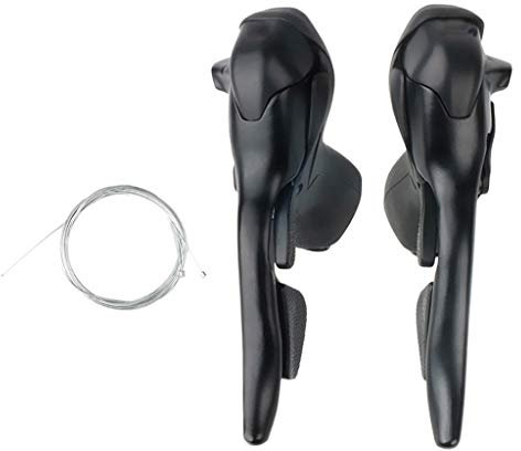 freneci Manetas de Cambio de Bicicleta de Carretera 3 × 7/2 × 7 Palanca de Freno de Velocidad Cable de Cambio de Cambio de Bicicleta - Velocidad 3x7