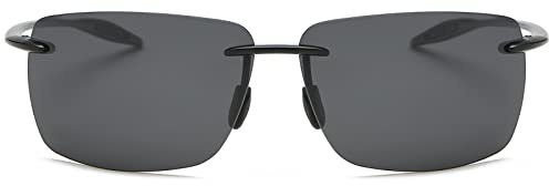 MIRYEA Gafas de sol deportivas polarizadas para hombres y mujeres, conducción, ciclismo, correr, pescar, golf, 100% protección UV, sin montura, unisex, gafas retro, antirreflejos, lentes de espejo