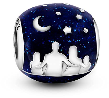 Pandach Damen Charm Anhänger für Armband 925 Sterling Silber Charms Beads passend für Armband und Halskette, Kompatibel mit Europäischen Armbänder für Frauen Mädchen C4