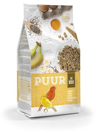 Parrot Essentials PUUR Canary Food Gourmet Seed Mix Formulated for Canaries - Nutritious & Delicious Bird Feed for Pet Birds for Optimal Health & Feathers - 750gr