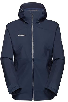 Mammut Veste hardshell pour femme de la série Convey Tour XL Bleu foncé Veste à capuche Veste de pluie en Gore-Tex Paclite 2,5 L, Marine, XL