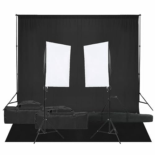 CIADAZ Fotostudio-Set mit Beleuchtung und Hintergrund, Fotostudio Set, Fotohintergrund, Hintergrundsystem, Photo Studio Set, Fotohintergrund Set,