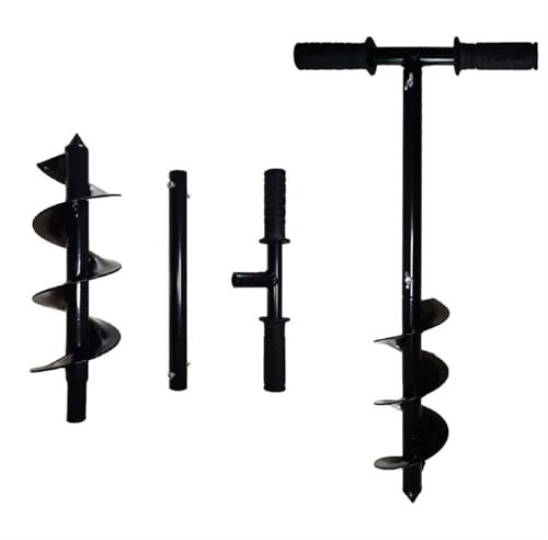Earth Auger Drill Bit With Handle DIY Tools Handheld Manual Digger Post Hole Drill Bit Spiral Garden Ground Auger 1Pcs