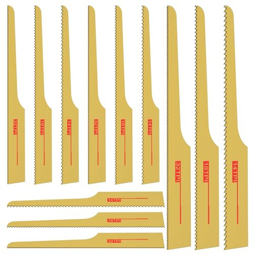 12 hojas de sierra neumática, 14T 18T 32T, hojas de sierra para carrocería, bimetal, sierra de carrocería, aire comprimido, hoja de sierra de aire, repuesto para cortar hierro, aluminio, acero,