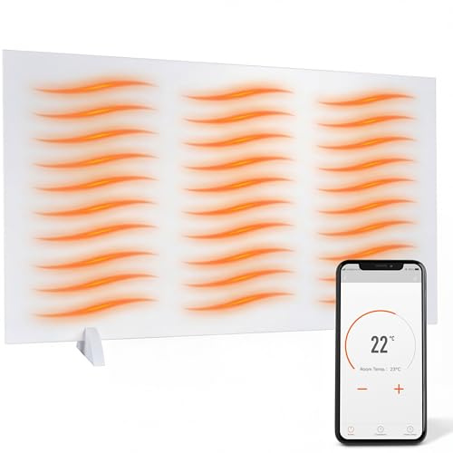 Silvergear® Chauffage Infrarouge Premium | Panneau Chauffant 420W avec Commande WiFi | Protection Contre la Surchauffe | Installation Murale ou Autonome | Design écologique