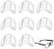Protectores Laterales para Gafas,4 Pares Protectores laterales deslizantes para anteojos,Protectores Transparentes Deslizantes para Gafas de Seguridad,para anteojos pequeños a medianos(Transparente）