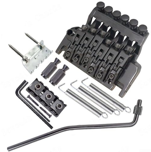 Affidabile sistema tremolo ponte per chitarra elettrica, doppio rotolo cordiera sella (argento)