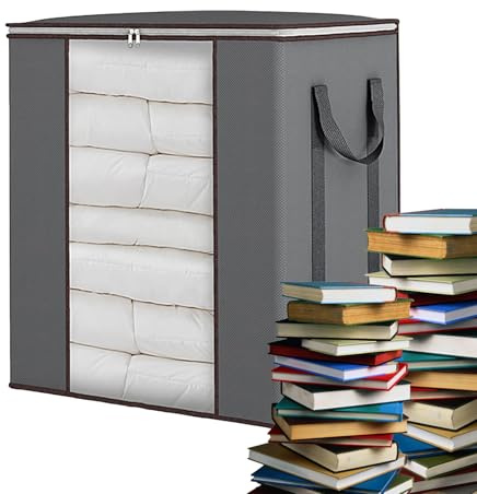 Organizador de edredón – Estuche de almacenamiento | Soporte para manta | Bolsa de edredón con cremallera para edredón | Organizador compacto para ropa de cama | Organizadores de capacidad para ropa