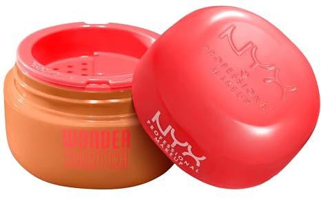 NYX Professional Makeup Polvere Libera Fissante, Finish Glow a Lunga Tenuta, Formula Arricchita con Peptidi e Tè Verde, Wonder Snatch Powder, Sassy Spice, 6 g